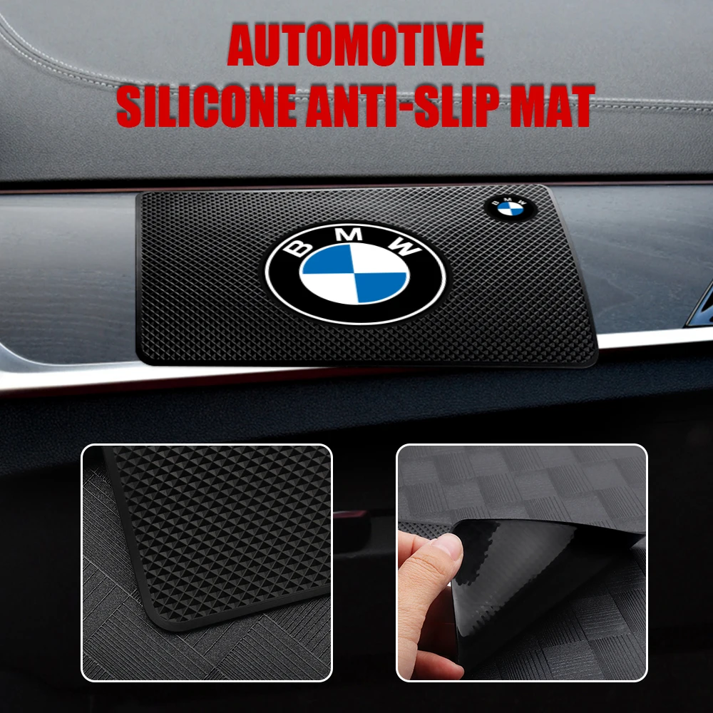 1/2PCS Car Interior Dashboard Non-Slip Mat Silicone Phone Anti Slip Pad For BMW 1 3 5 7 Series M Performance G20 X3 F25 E30 F31