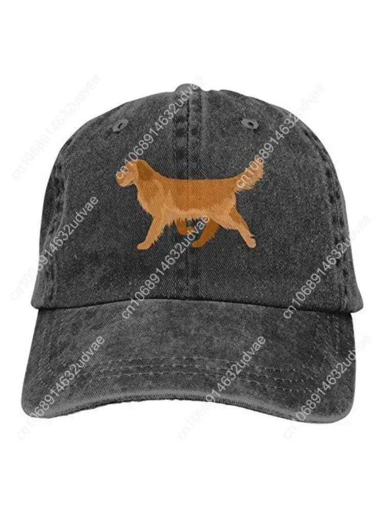 

Denim Cap Cute Golden Retriever Baseball Dad Cap Classic Adjustable Casual Sports for Men Women Hats
