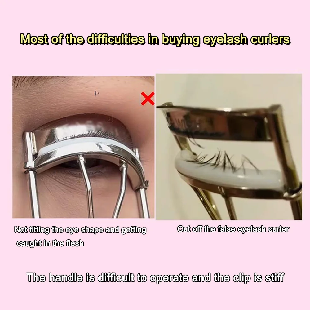 New Portable Eyelash Curler ABS Makeup Tool Eyelash Clip Rubber Eyelash Curling Device Women