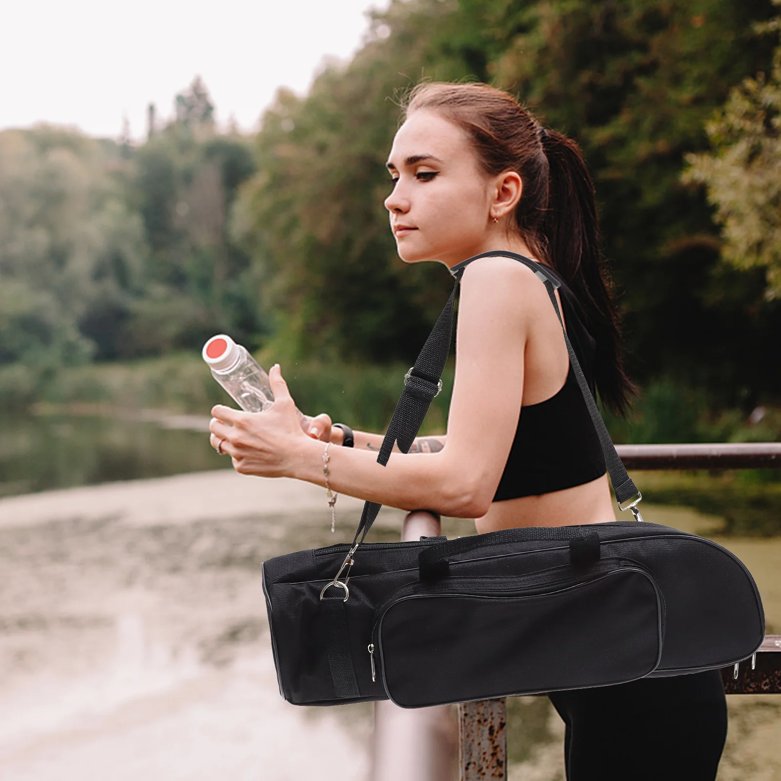 Kleine Tasche Schwarz Tote Klarinette Lagerung Trompete Halter Musik Instrument Fall Oxford Tuch Tragbare Tragen Tragen-beständig