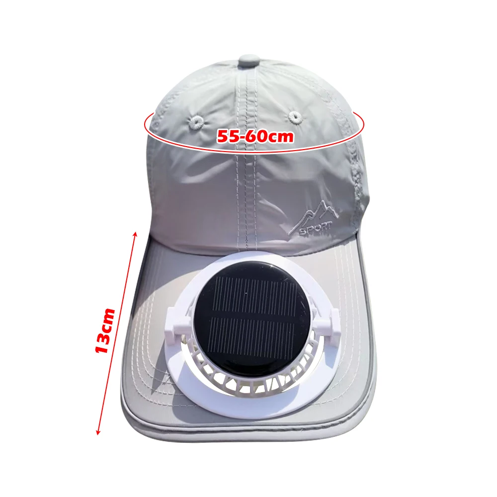 USB Charging Fan Sunhat Solar Charging with Cooling Fan Sun Protection Cap Sun Protection Strong Wind Fan Baseball Hat Outdoor