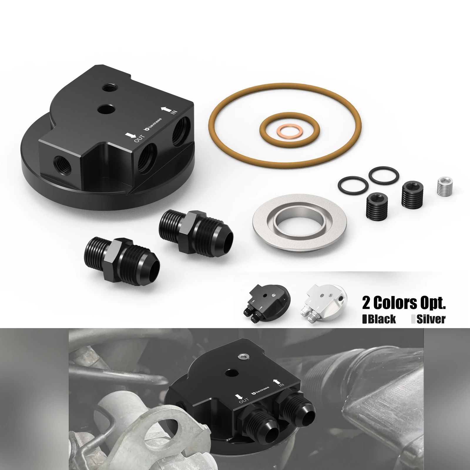 

For M50/S50/S52/S54 6 Cylinder Engines Oil Cooler Adapter for BMW E36 E46 M3 E34 Z4M E85/E86 Replace 11421741000