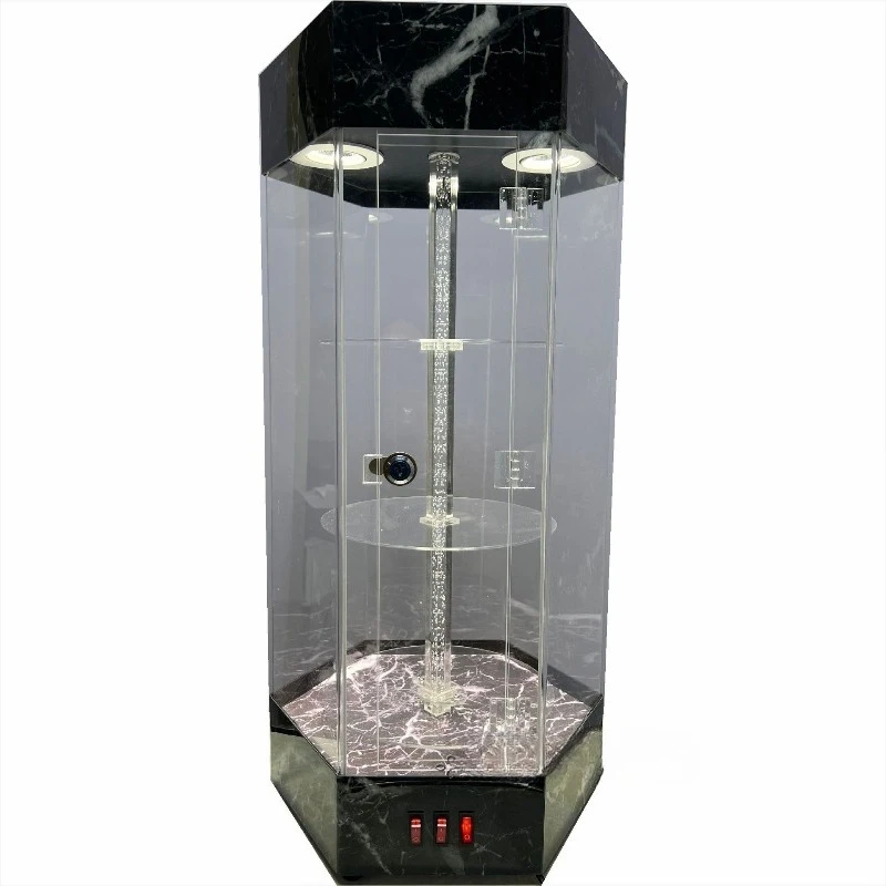 Showcase European Rotary Display Cabinet Exhibition Products Jewelry Earrings Display Stand Watch Blind Box