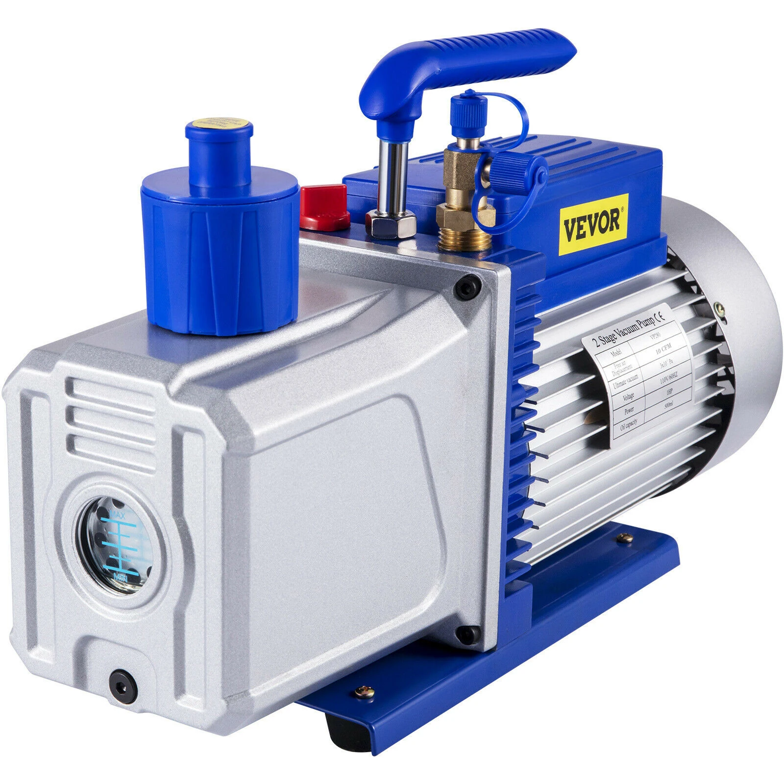 VEVOR 12CFM 1HP Vane Ultimate HVAC Rotary Auto AC Refrigerant Vacuum Pump, for Automobile Reparation Vacuum Evacuation