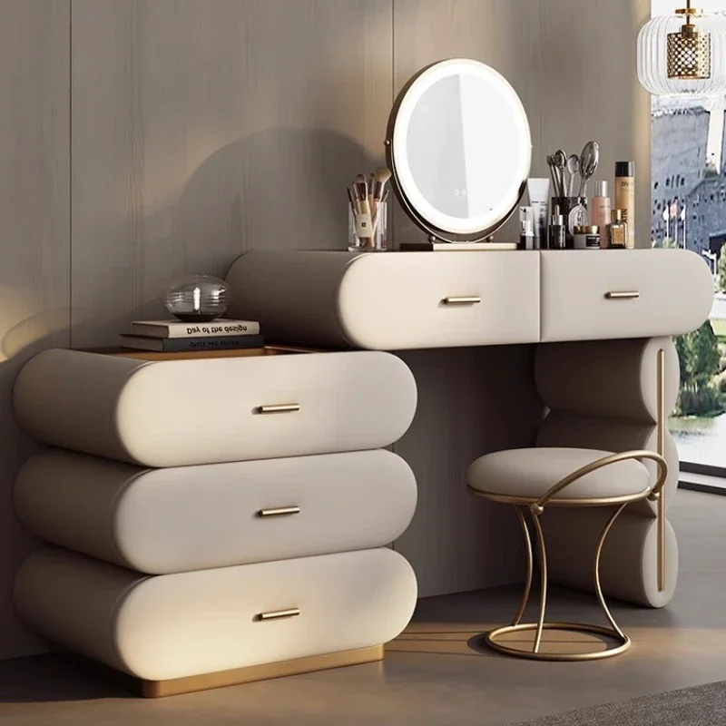 

Drawers Storage Locker Cabinet Luxury Makeup Vanity Dressing Table Toiletries Dresser Desk Dressers For Bedroom Furniture modern