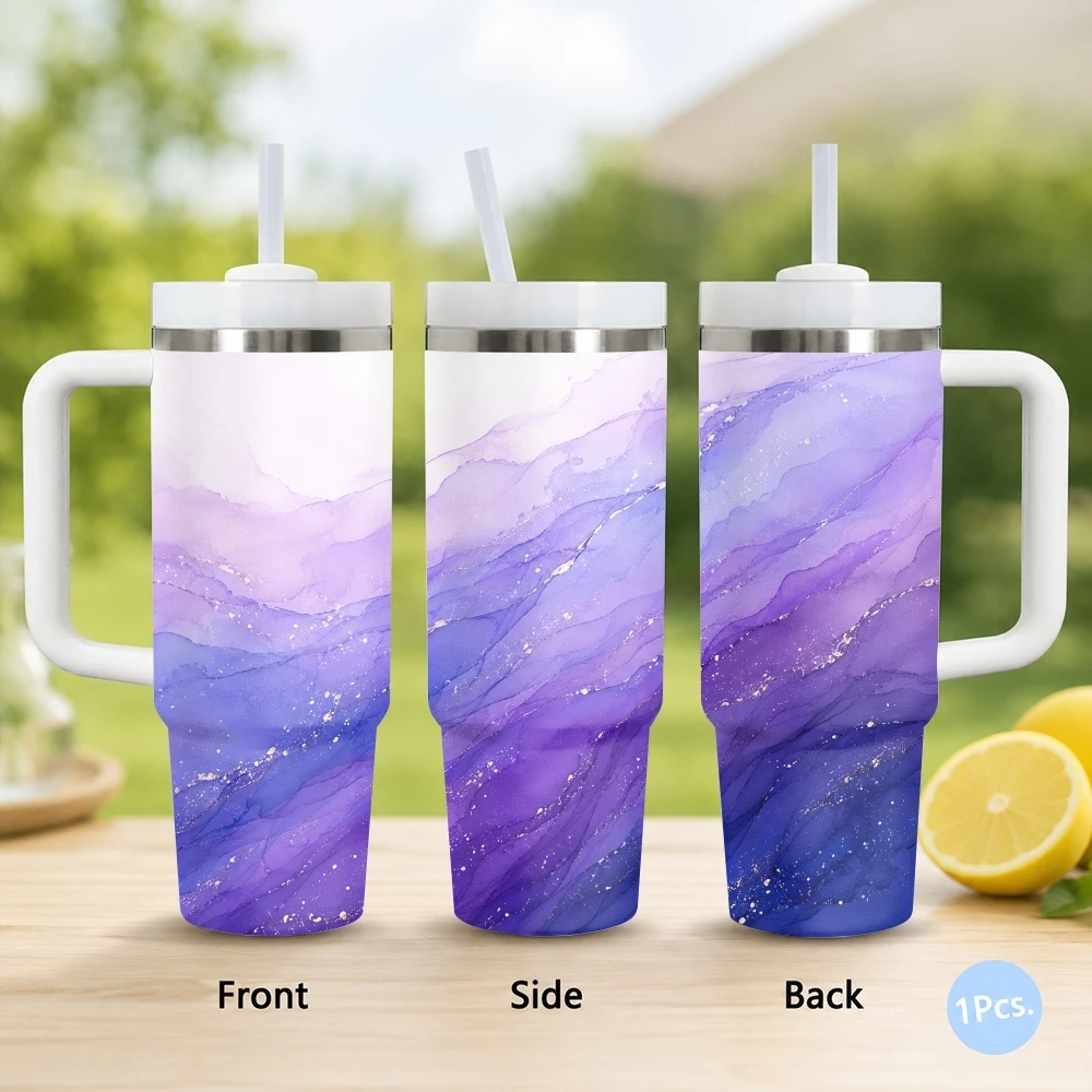 Man of God Faith Vacuum Flasks 40oz Stainless Steel Insulated Tumbler with Handle & Straw Leakproof Travel Mug
