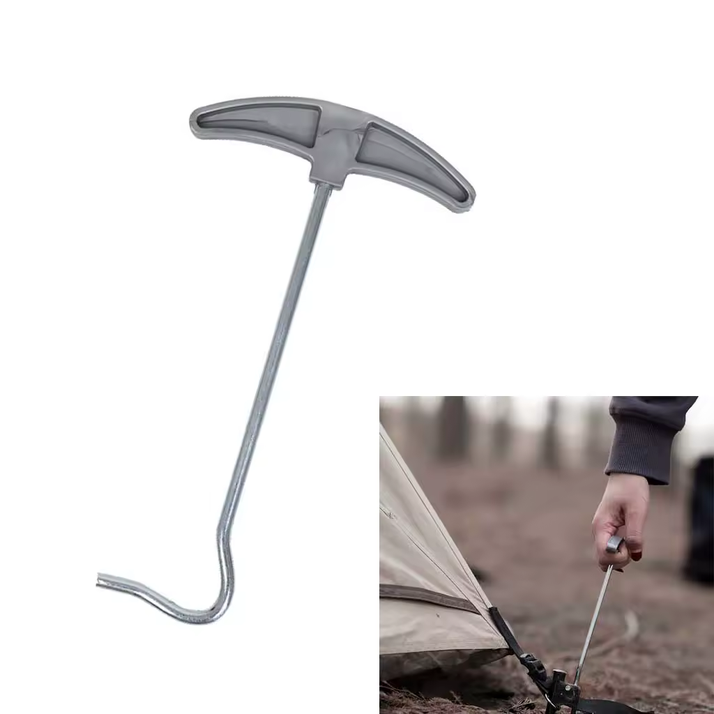 Tent Ground Peg Puller Remover Caravan Camping Tarps Extractor Tool Awning Stakes Ground Nails Removing Tool