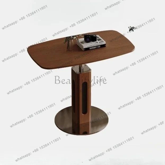 Medieval lift sofa edge few solid wood small apartment creative designer coffee table designer living room balcony corner few