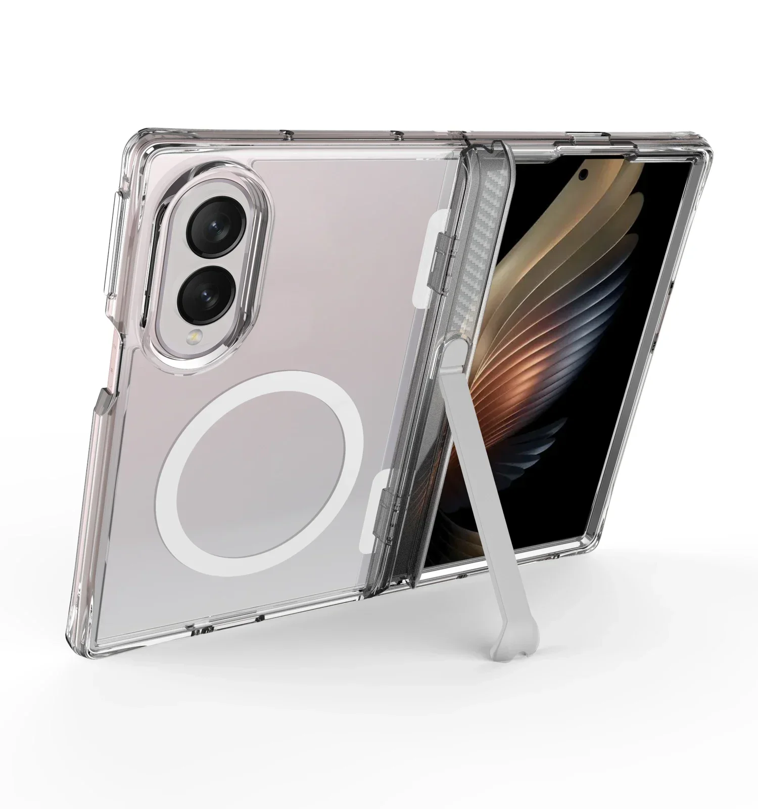 Fold8 Seitenscharnier Unsichtbare Halterung Transparente Handyhülle für Samsung Galaxy Z Fold 8 Ultra Verstärkter Eckenschutz – Detail 6