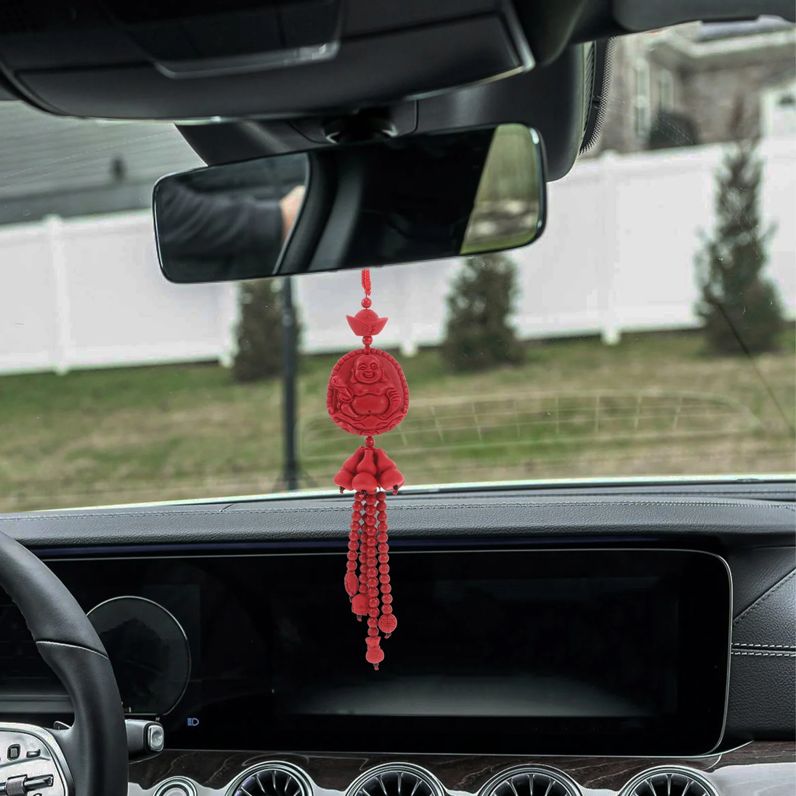

Car Hanging Rearview Mirror Pendant Creative Gourd Travel Lucky Charm Decoration Chinese Style Car Interior Ornament