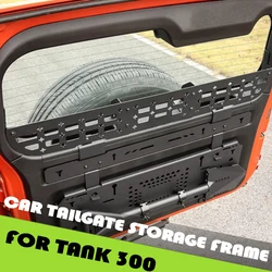 Car Tailgate Storage Frame Fit for Tank 300 Modified Car Tailgate Window Sill Fence Expansion Rack Car Interior Upgrade Parts