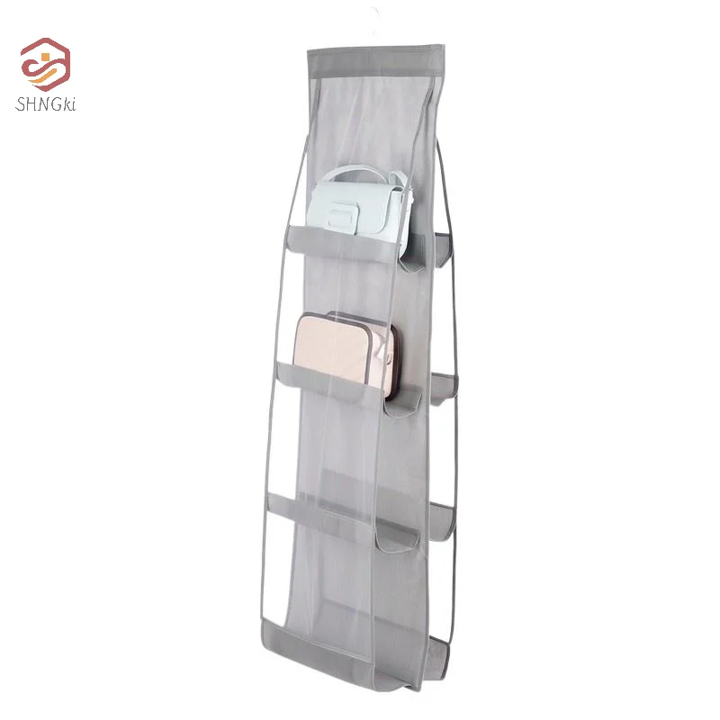 1pc Space-Saving Multi-Layer Hanging Bag Organizer - Durable Non-Woven Material, For Handbags, Wallets & Accessories