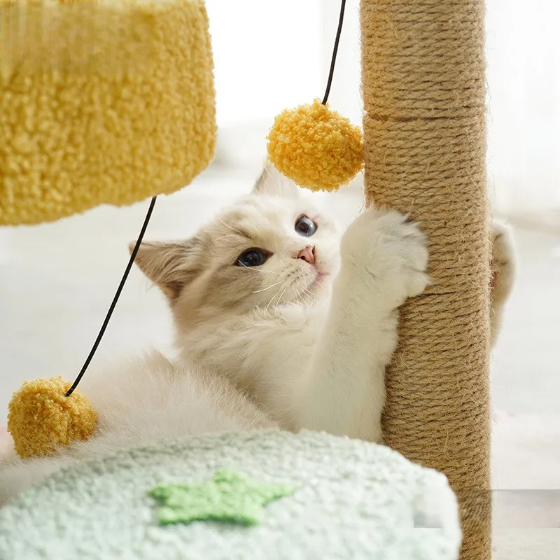 Cactus Cat Climbing Frame Sisal Pole Grinding Claw Artifact Cat Nest and Jumping Platform Toy Winter Cat Scratching Board