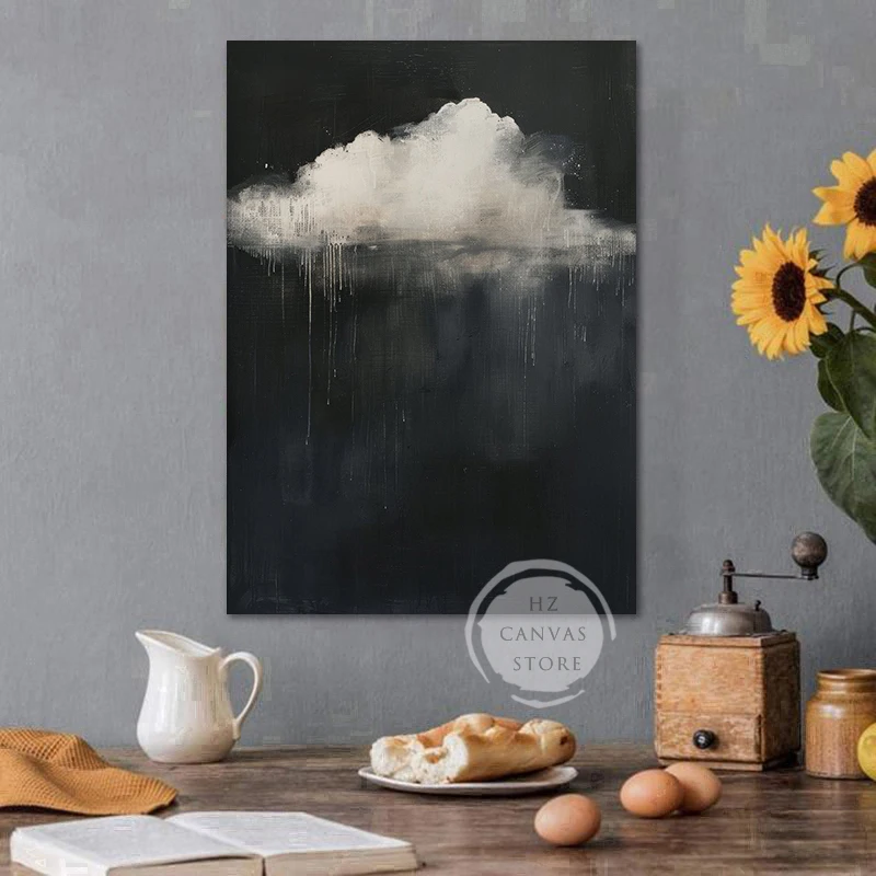 Gothic Abstract Rain Cloud Vintage Posters and Prints Dark Academia Wall Art Picture Canvas Painting Moody Farmhouse Home Decor