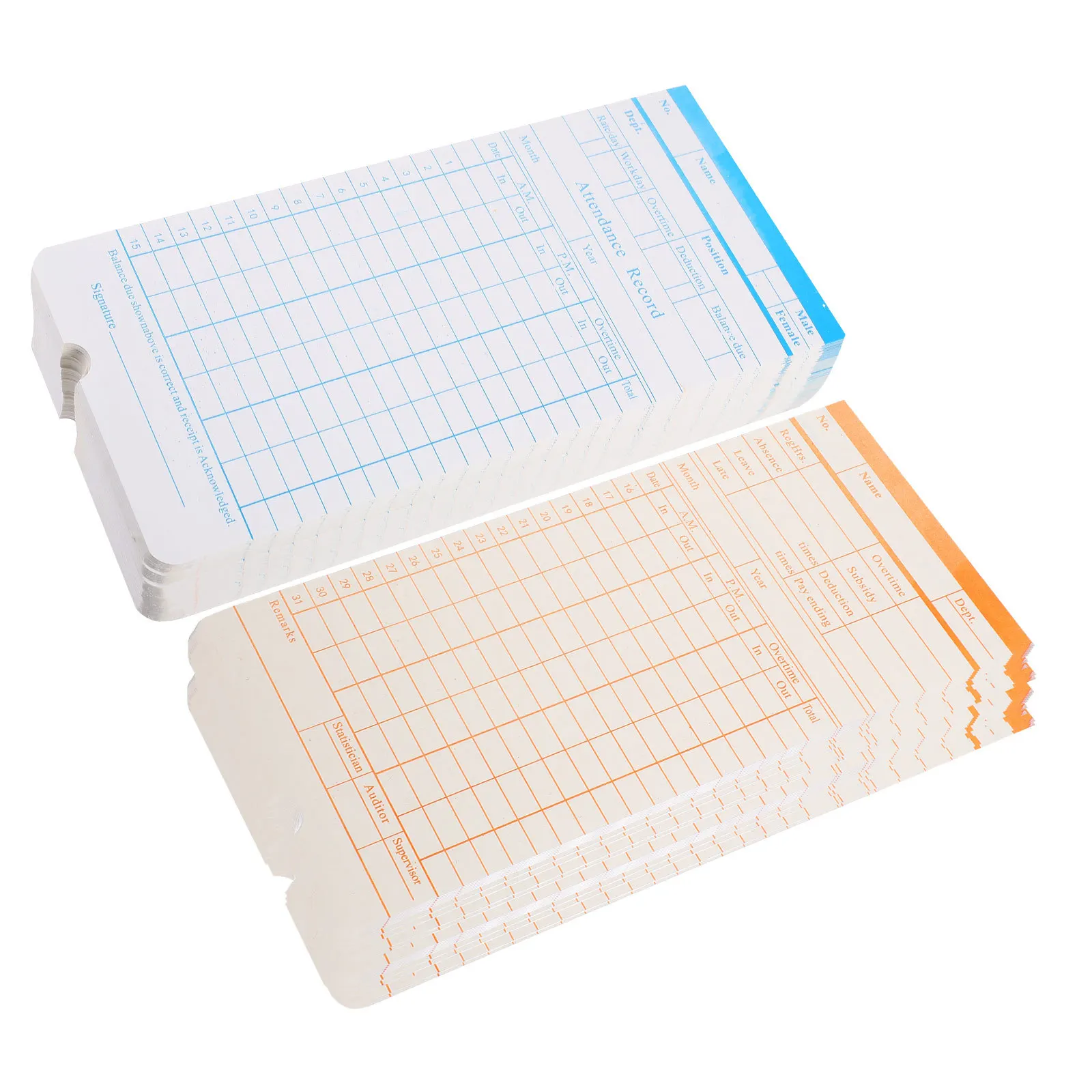 Cards Paper Double-Sided Attendance Card Thick Portable Office Supply For Family Gift