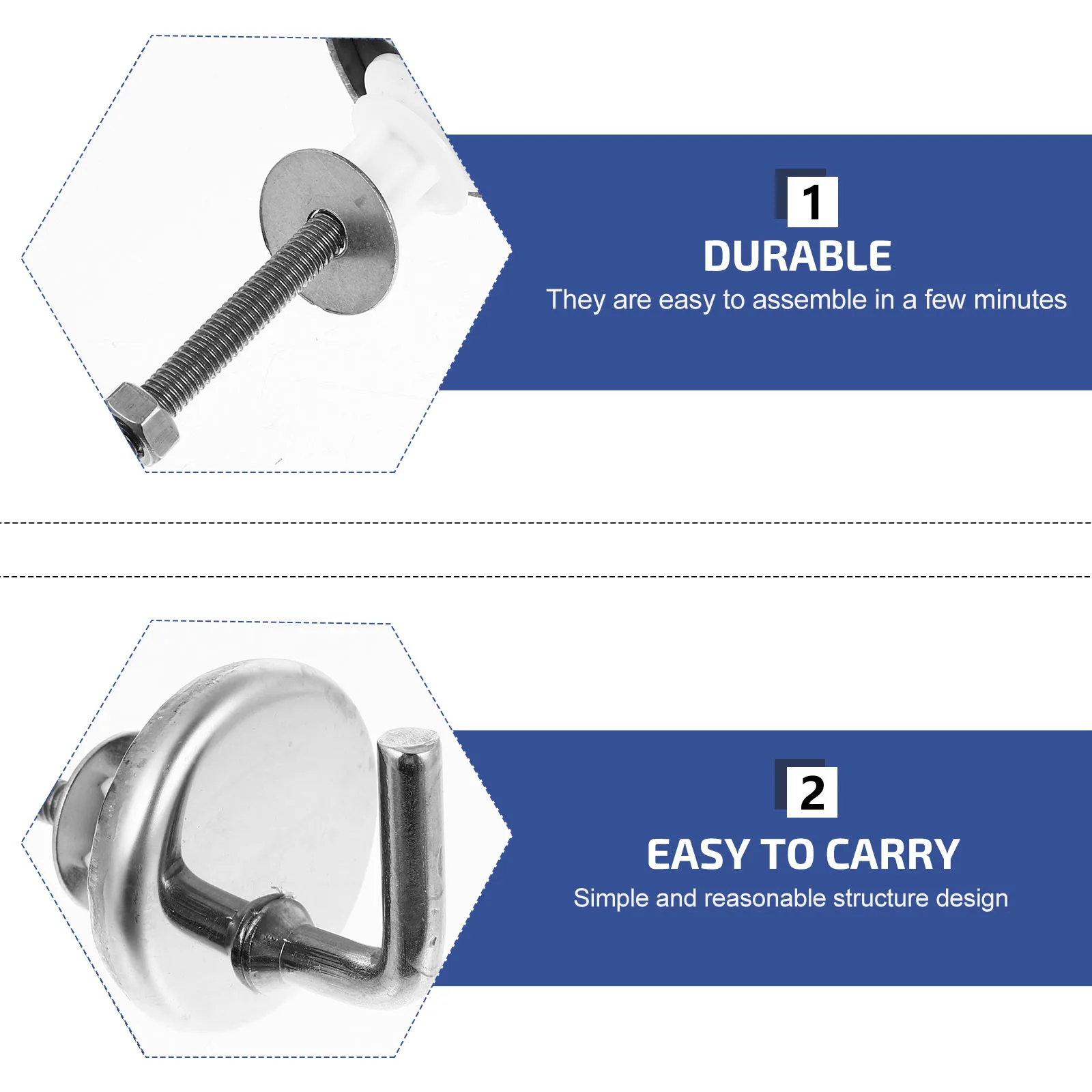

2pcs Toilet Seat Hinge Screws Silver Stainless Steel Durable Replacement Bathroom Accessories Smooth Surface Toughness