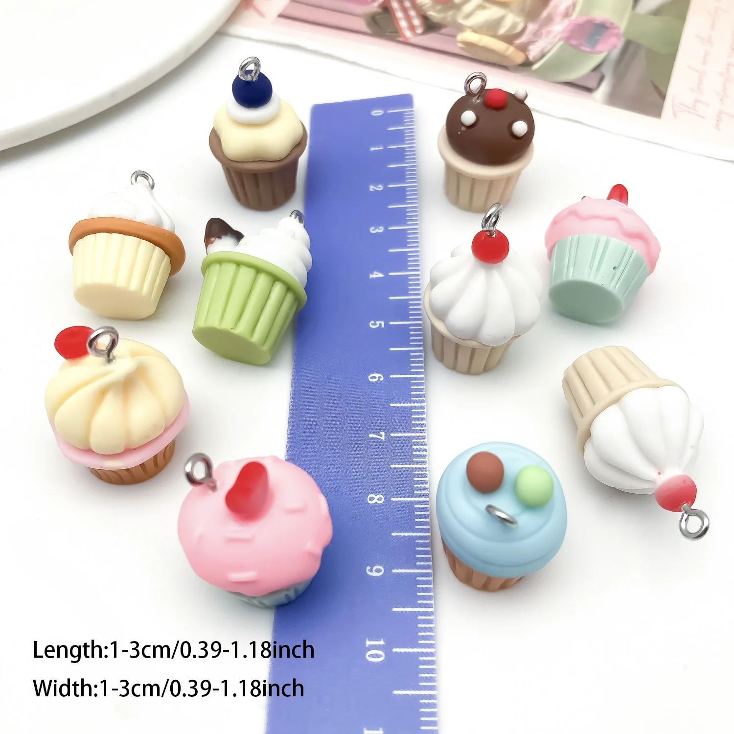 5/10pcs Cream Cake Resin Pendants - DIY Handmade Jewelry Charms for Earrings & Necklaces - view 3