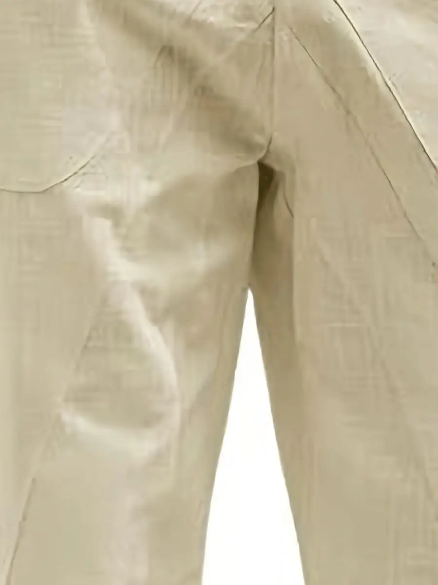 

Mens Linen Capri Pants Casual Lightweight 3/4 Baggy Drawstring Elastic Waist Beach Yoga Pants With Pockets