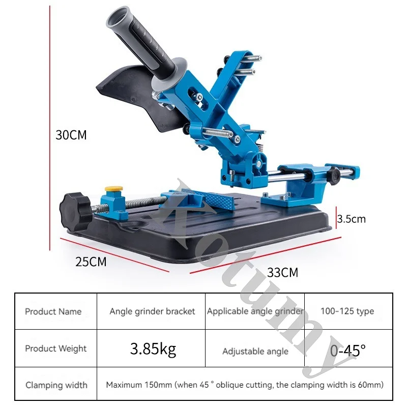 Imagem -02 - Multifuncional Angle Grinder Stand Suporte de Suporte Suporte para 100125 Angle Grinder Acessórios de Broca de Poder