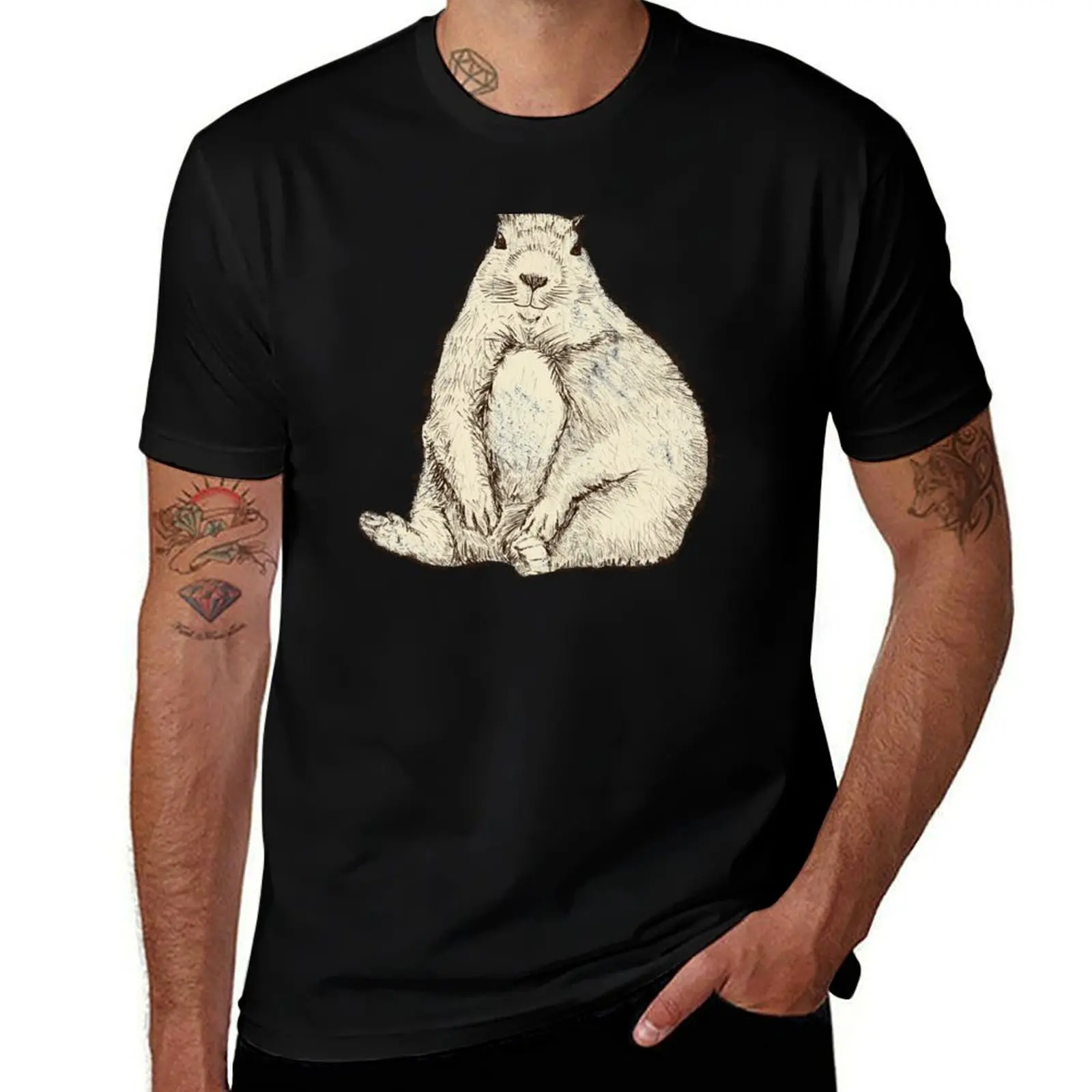Fat Little Groundhog T-Shirt t shirts cotton 100% T-Shirt