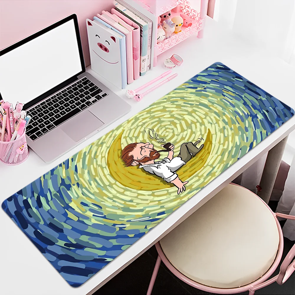 Van Gogh Funny Mousepad Custom Skin Cartoon Anime Gaming Mouse Pad Keyboard Mouse Mats Desk Mat Accessories Teen Girls Bedroom