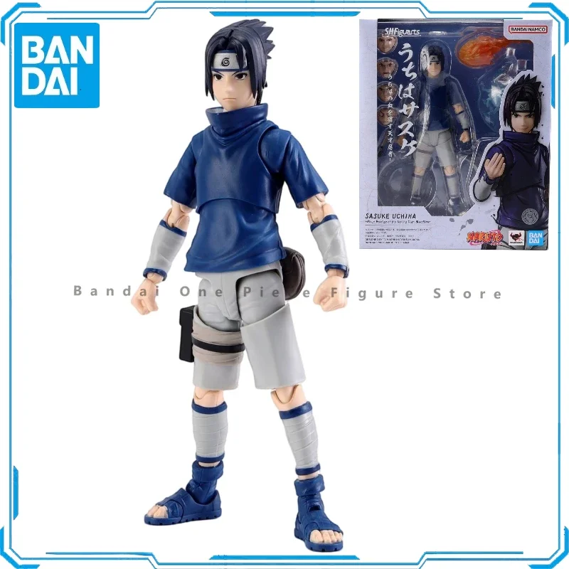 In Stock Original Bandai Naruto SHF Uchiha Sasuke Action Figures Animation Model Genuine Collector Hobby Anime Gifts for kids