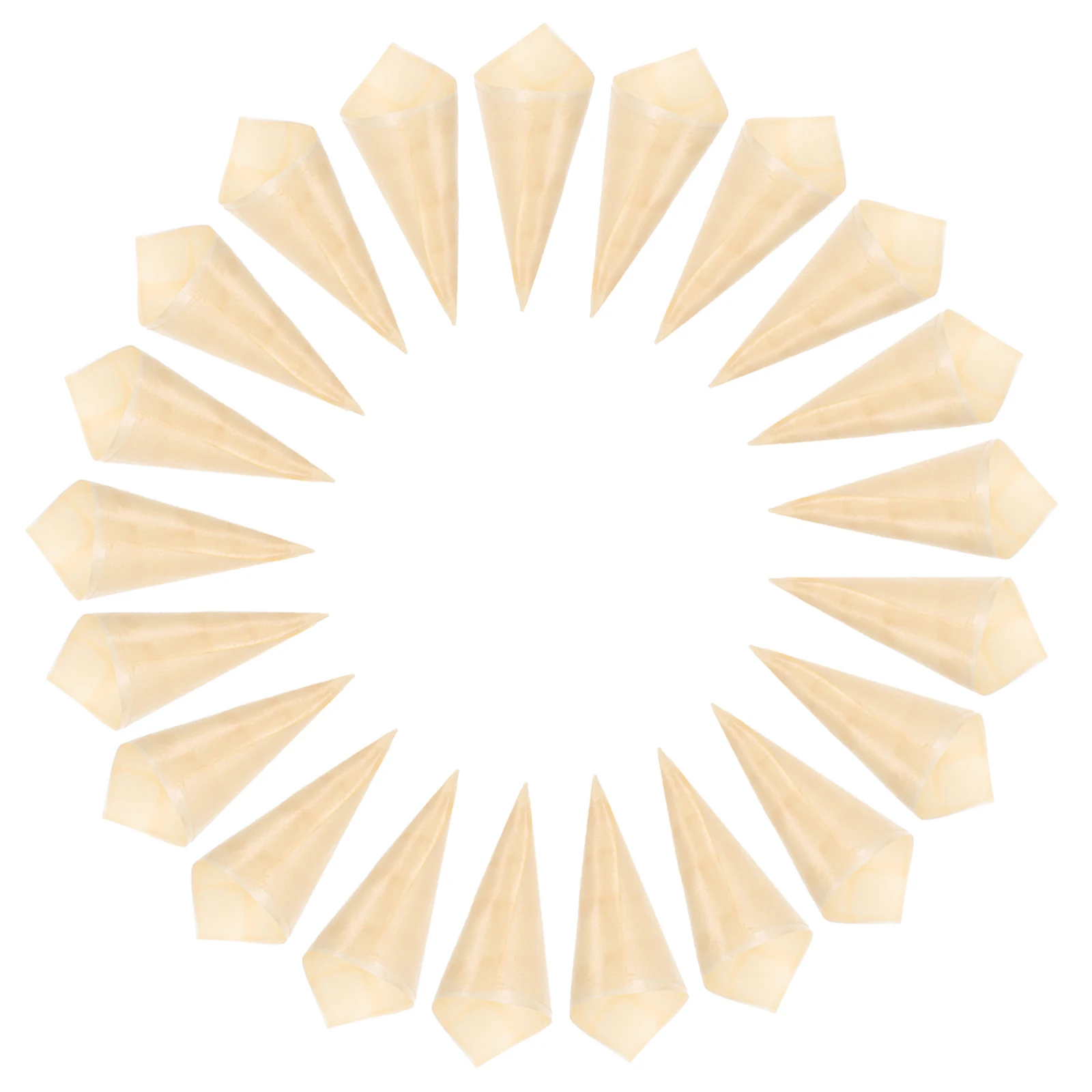 

50pcs Wooden Veneer Roll Biodegradable Disposable Wooden Cones For Party Supplies Catering Events Ice Cream Candy Packaging