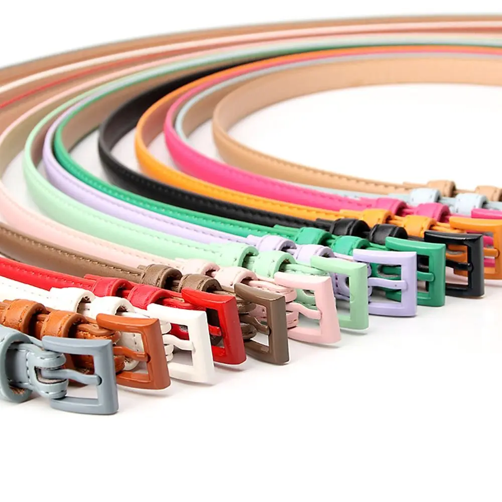 Y 2K Vrouwen Riem Nieuwe Effen Kleur Dopamine Dunne Broek Riem Eenvoudige Riem Accessoires Jeans Riem