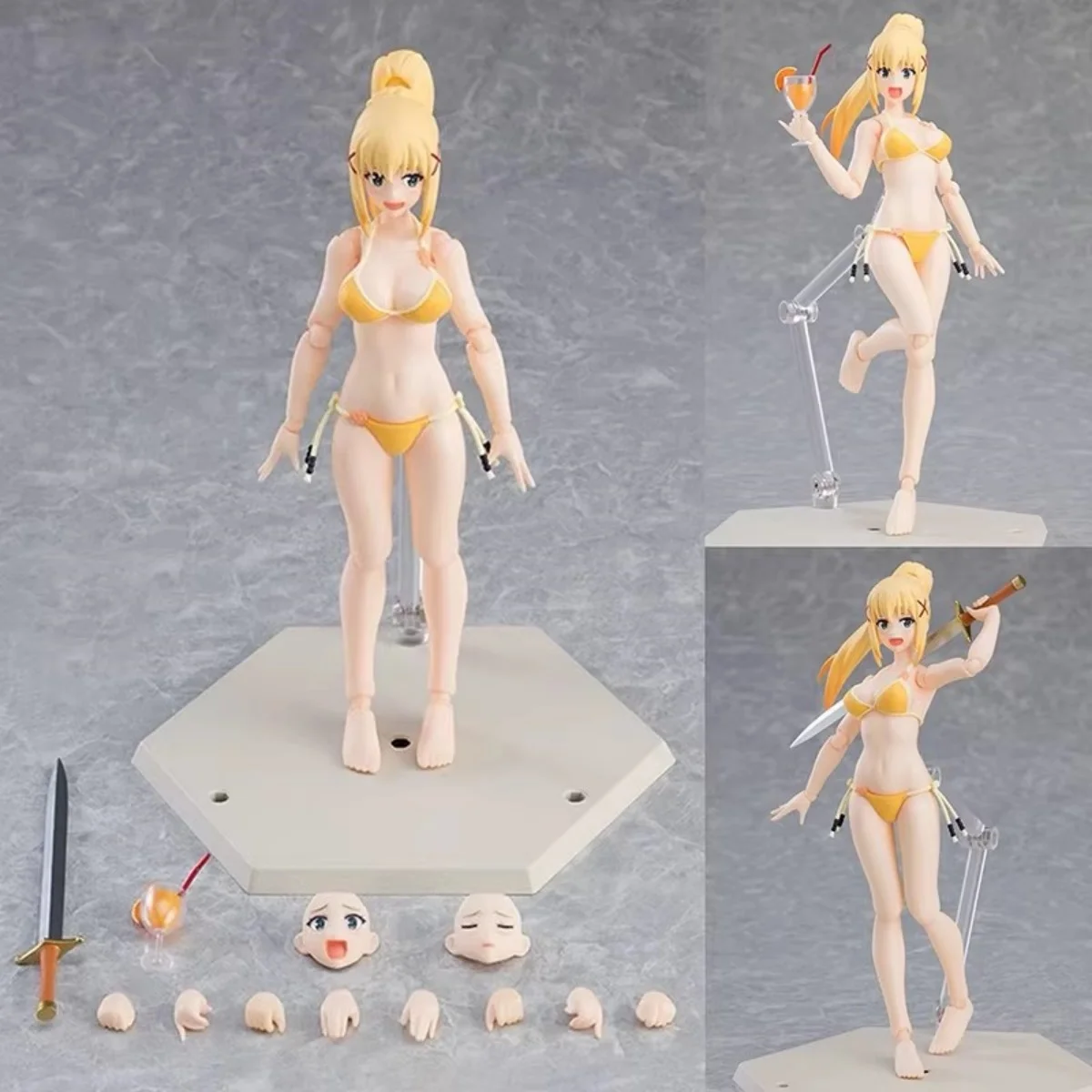 Figura de acción de Darkness de Konosuba: ¡Bendición de Dios en este maravilloso mundo! Figuras de alta calidad, modelo decorativo de escritorio, juguete de regalo