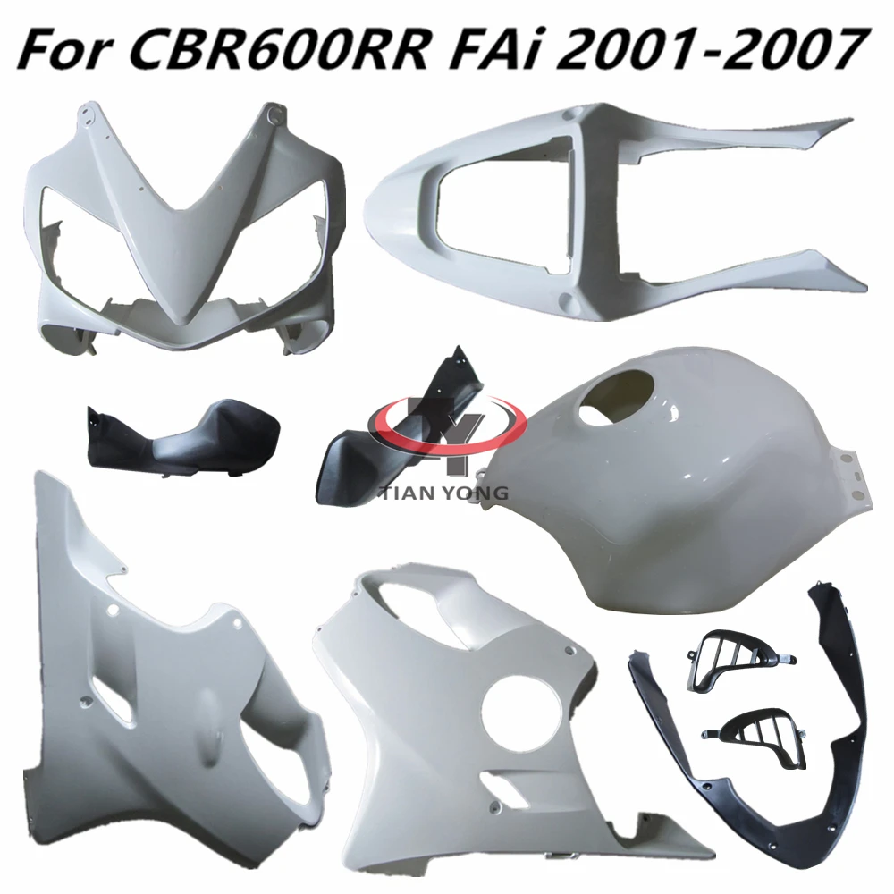 Bodywork Fairing Components ABS Injection Plastic parts For CBR600RR F4I 2001-2007 CBR600 CBR 600 RR Motorcycle Unpainted