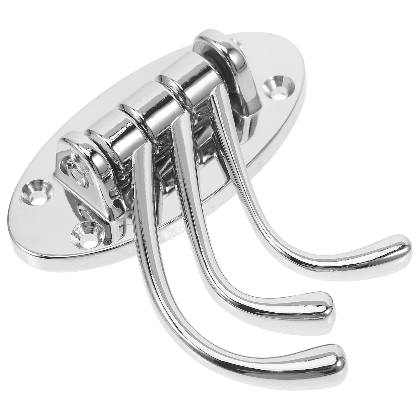 

Rotating Coat Hook Clothes Hanging Rack Swivel Folding Triple Swing Arm Foldable