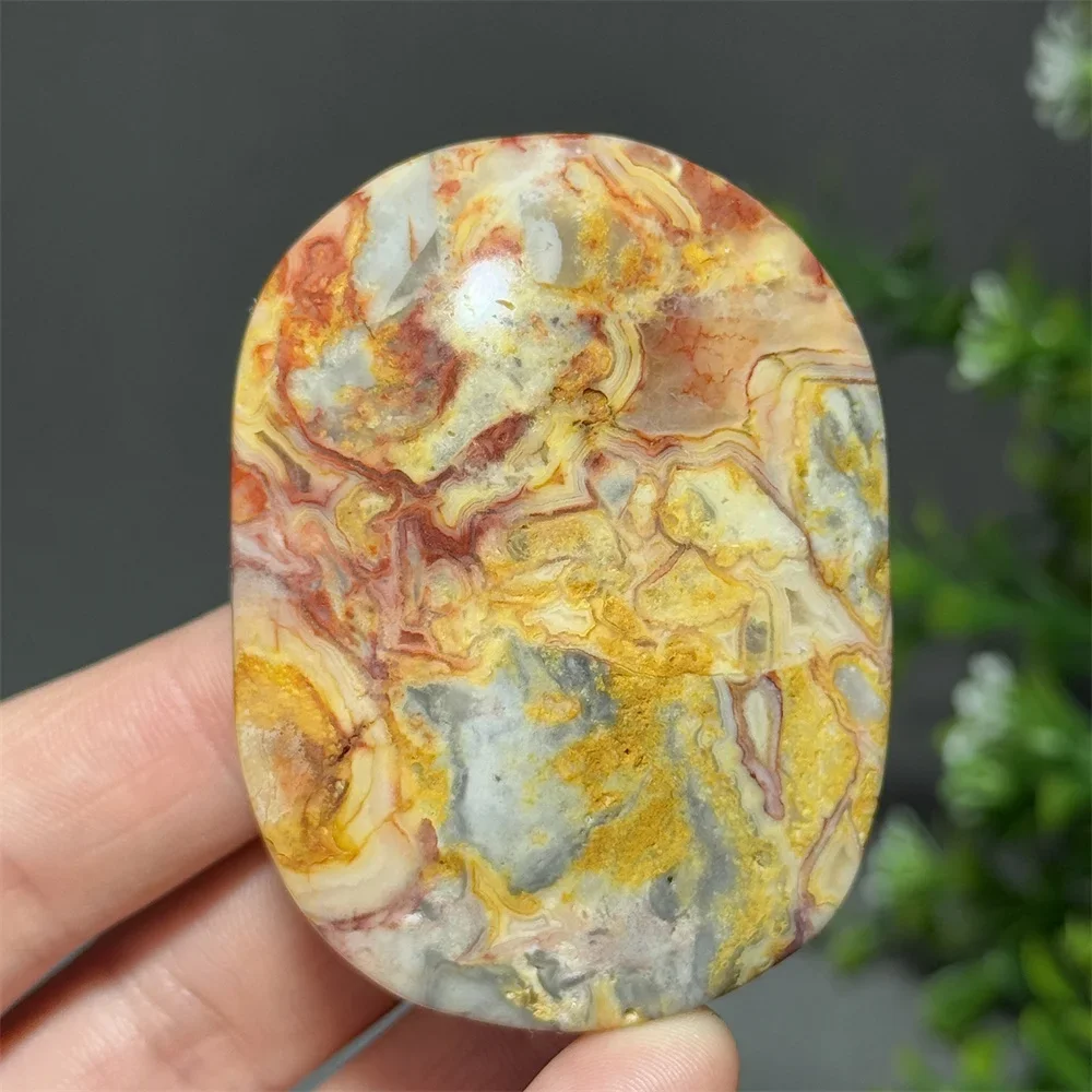 Natural Ggemstone Crazy Agate Palm Mineral Quartz Reiki Spiritual Meditation Treatment Energy Massage Home Decoration Gift