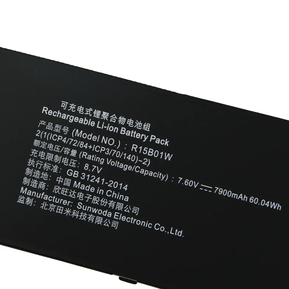 New Replacement Battery R15B01W For Xiaomi Pro i5 TM1707 TM1701 171501-AQ 15.6 inch Series Rechargeable battery