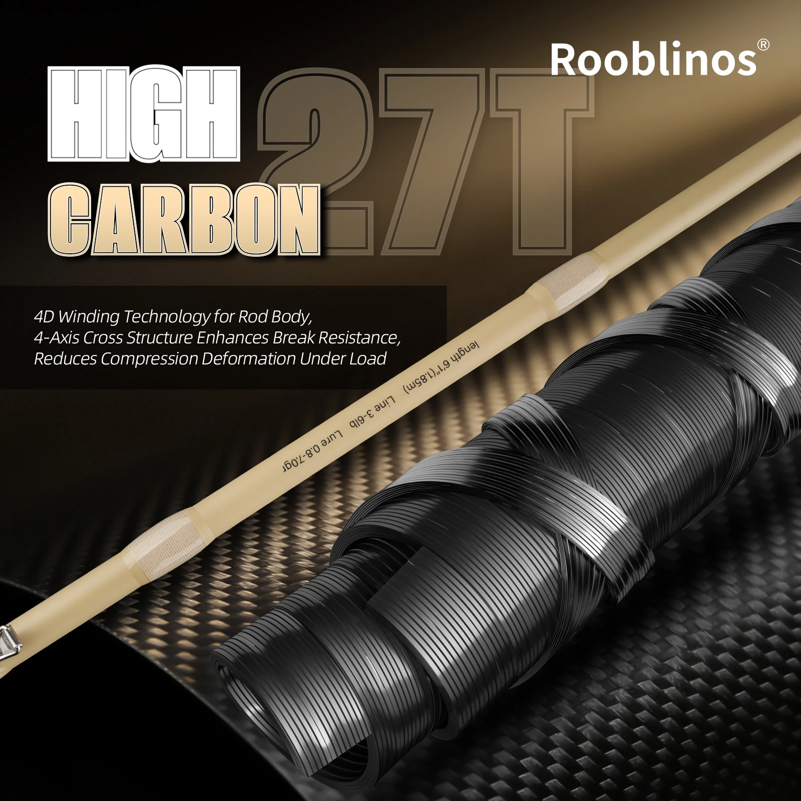 ROOBLINOS Caña ultraligera de spinning para trucha – acción rápida - imagen 4