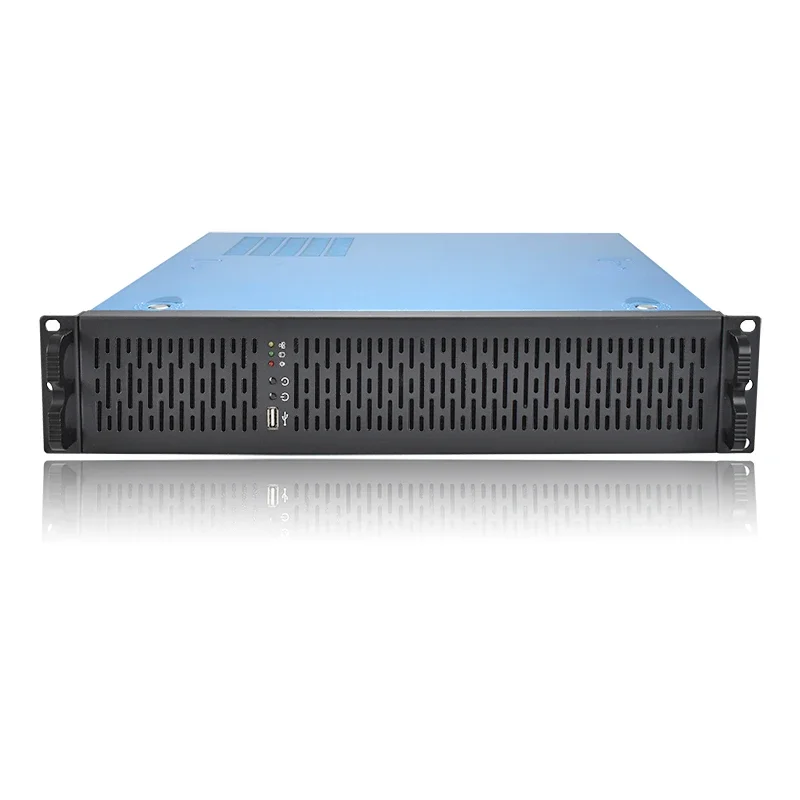 2U Rack PC Power 380 Deep Compact Security Surveillance Video Storage MATX Industrial Hard Disk Enclosure