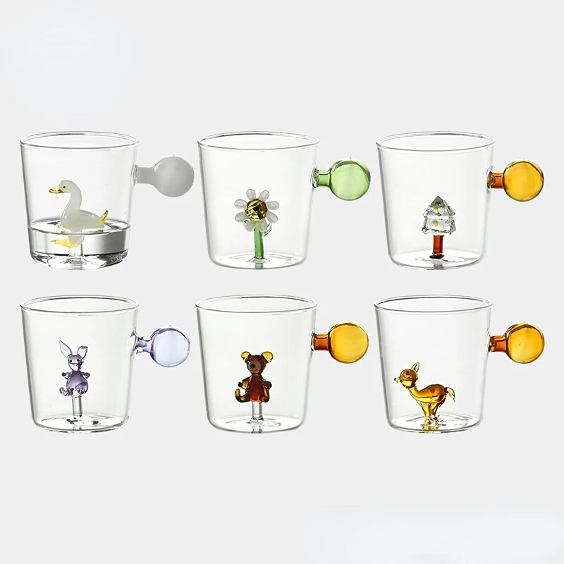 

Ins Style Animal Glass Cup for Male and Female, Drinking Glasses for Personal Office, Kawaii Coffee Mug, Home Accessories