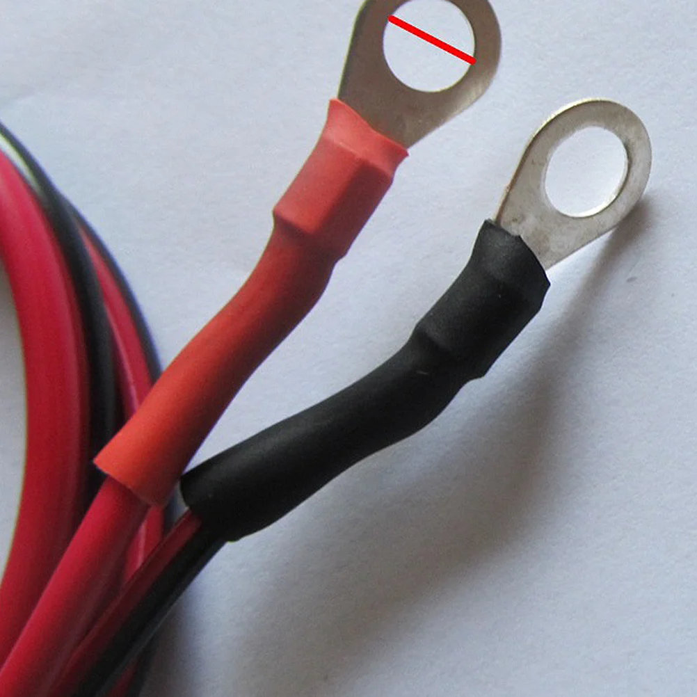 50A كليب 6.3 مللي متر محطة مطلية بالنحاس 2.5 مللي متر سلك الفضة مطلي موصل السيارات التمساح كليب سلك طاقة السيارة
