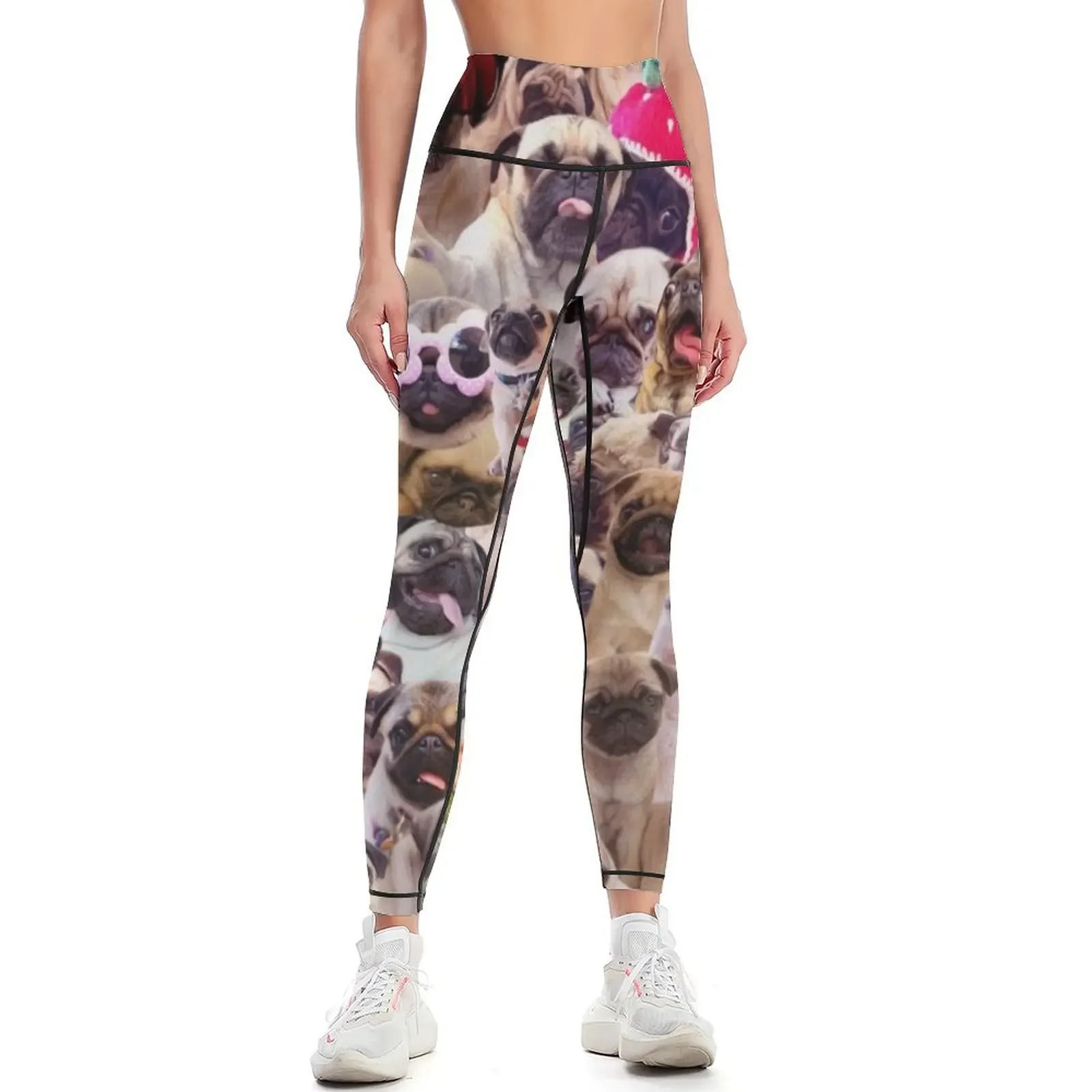 

Pugs, pugs, pugs Leggings Women's high waist gym top Women sports legging push up Womens Leggings