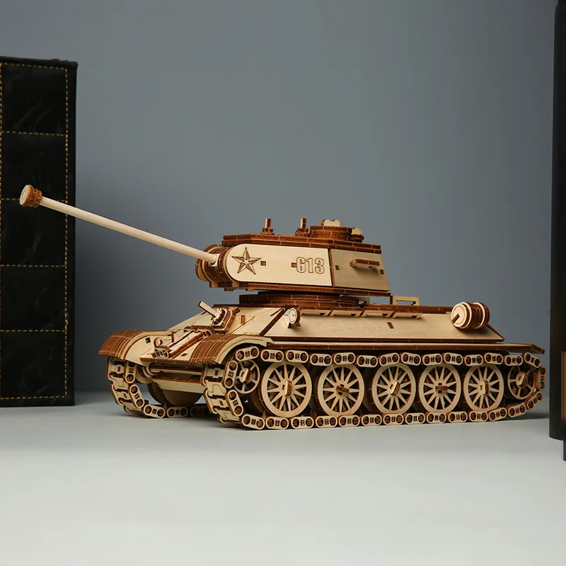 

New Arrival 3D Wooden Tank Puzzle - Kids' Educational DIY Craft Toy, Non-Toxic Eco-Friendly, Easy to Assemble Desktop Decor Gift