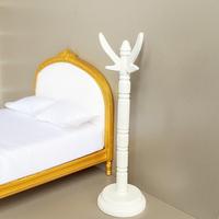 1/12 Dollhouse Wood Mini Coat Rack Model Bedroom Funiture Accessories For Doll House Decor Kids Pretend Play Toys Gift