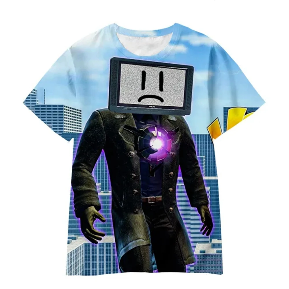 

Game Skibidi Toilet Tshirt Kids Short-sleeved 3D Colorful Print Speakerman T-shirt Boys Summer Casual Tops Teen Girls Streetwear