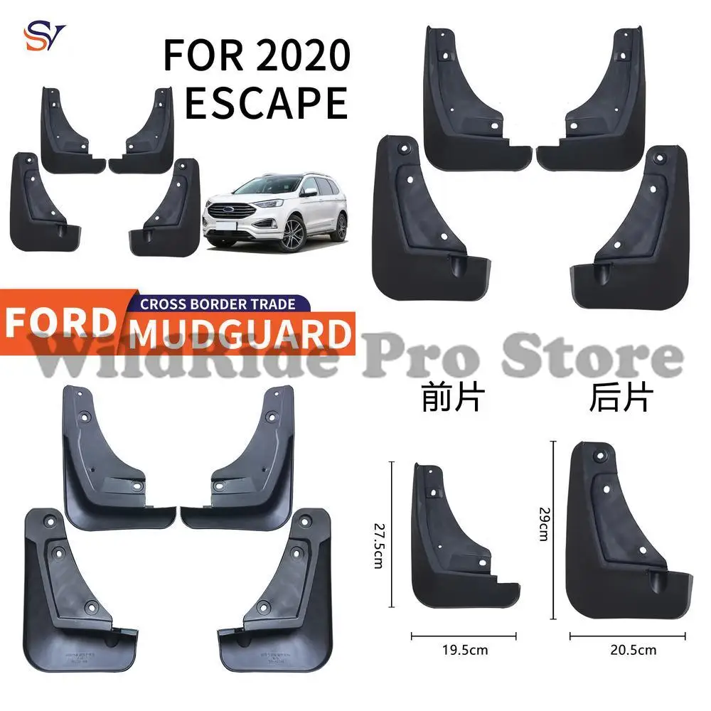 

Front & Rear Fender Flares for 2020 Ford Escape Easy Installation PP Rubber Material Mud Guards Protection