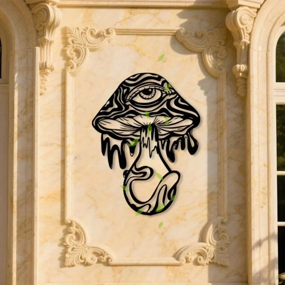 CIFBUY Iron Mushroom Wall Art Metal Sign Enchanted Forest Garden Decor Unique Gift For Home Indoor Outdoor Hanging Ornament