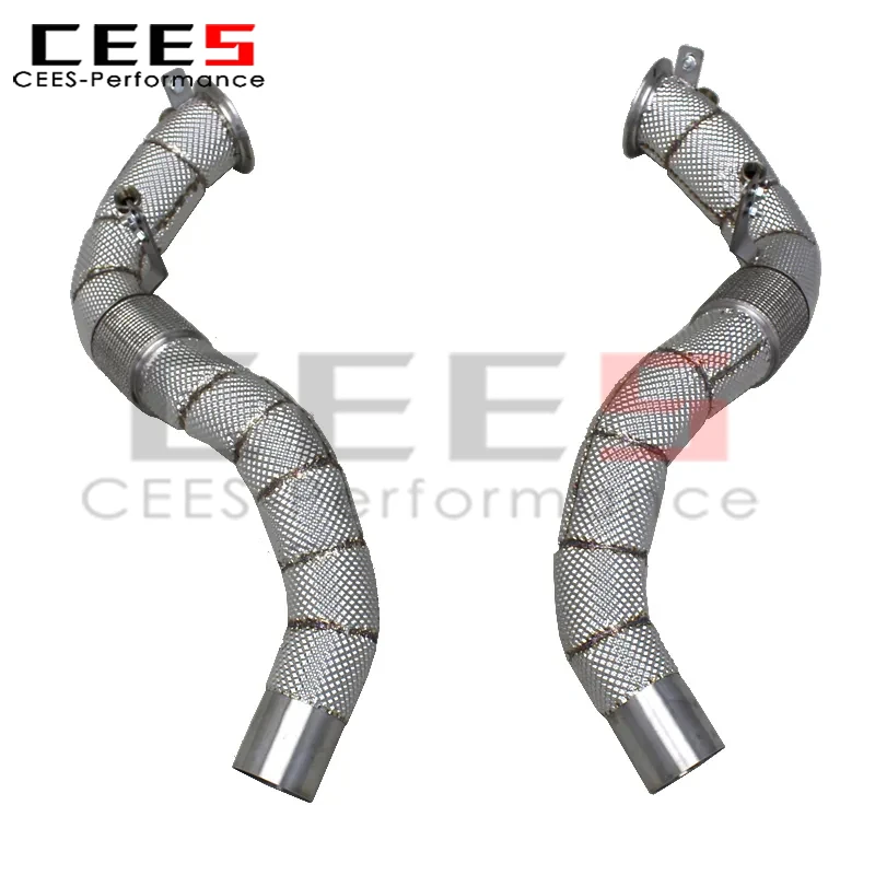 CEES Exhaust Downpipe for BMW M550/M550i G30/N63 4.4TT 2017-2022 Free Flow Stainless Steel Exhaust Pipe Car Exhaust System