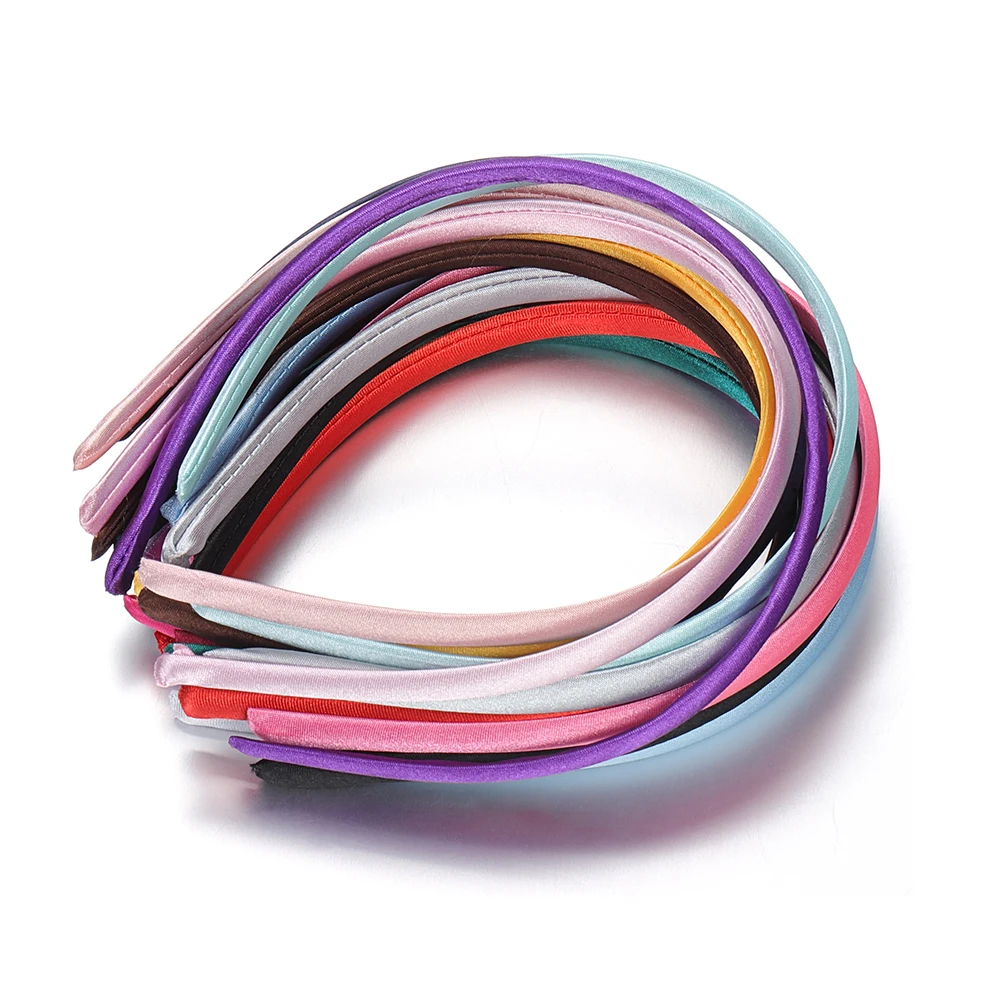 10pcs 10mm Bright Satin Headband