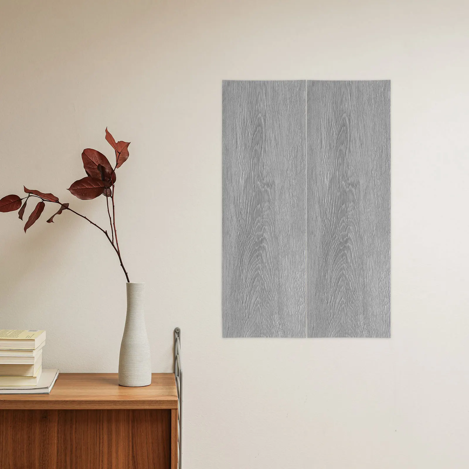 

32Pcs Peel and Stick Wood Grain Tile Stickers Waterproof PVC Floor Wall Covering for Kitchen Bathroom Backsplash Decorative