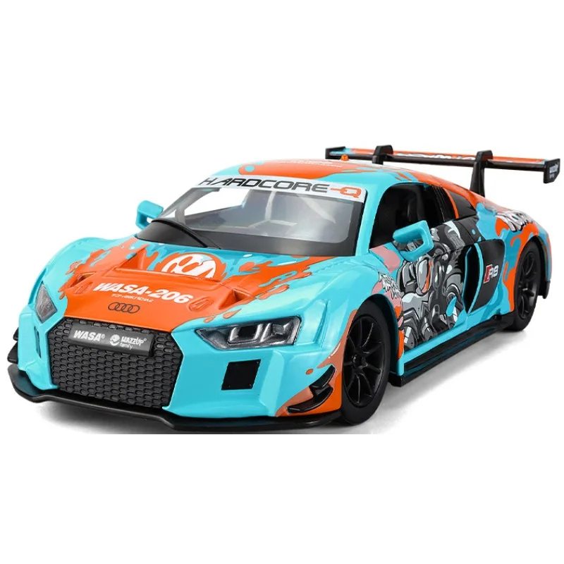 

WASA Joint Edition 1:24 Модель гоночного автомобиля Audi R8 LMS из сплава - Модель гоночного автомобиля из сплава - Металлическая модель гоночного автомобиля - Звук и свет C