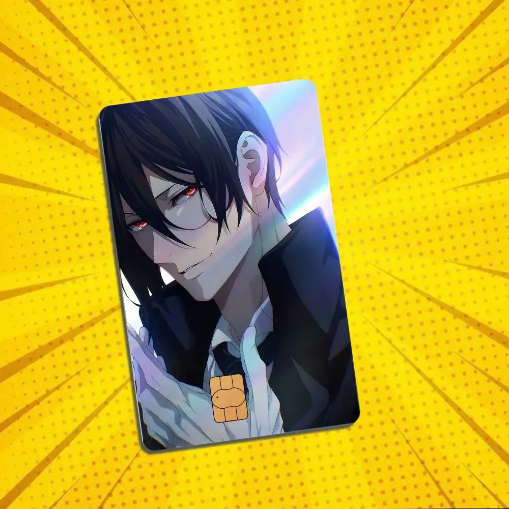 I am Sebastian Michaelis Laser shimmer Credit Card Skin Party Stickers For Visa Bank Card Bus Metro Access Card Pvc