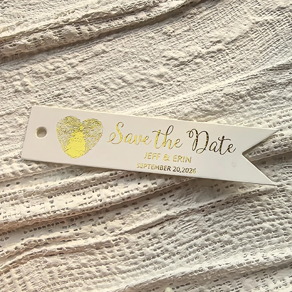 

TT10-18x80mm Personalized Customization The Heart Of Love Golden Text Print Personalized Wedding Birthdays Customize Text Logo