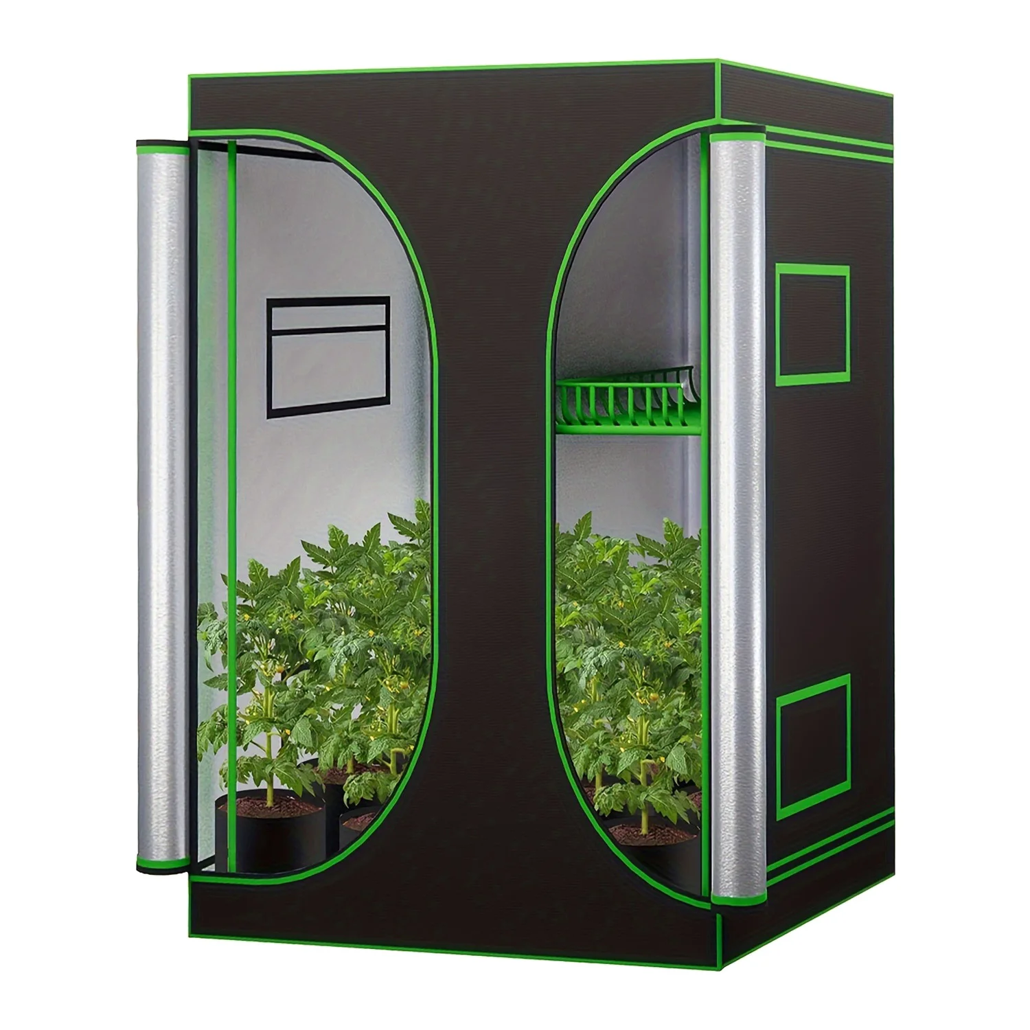 

48x36x72 inch planting tent, high reflective 600D diamond shaped polyester film canvas